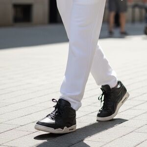 Nike NikeLAB Air Flight 89 Leather Black Sneakers Size 14